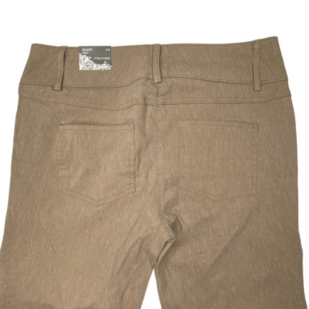 Maurices Smart Trouser Capri Pants Taupe Business Career Casual Dress Size 5 6 - Picture 12 of 16